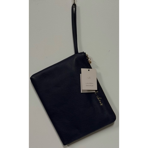 LC Lauren Conrad Handbags - NWT LC Lauren Conrad Contemporary Wired Wristlet Blue Faux Leather
